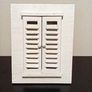 White Decorative Mini Shutter Picture Frame 4x6